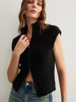 Two Way Zip Minky Cardigan