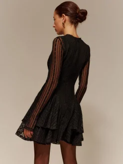 Two-Piece Lace Ruffle Dress Set