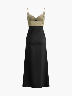 Two-Tone Cami Long Dress