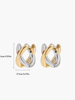 Two-Tone Criss Cross Ear Cuff