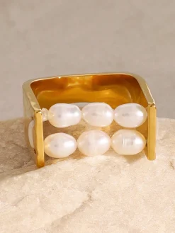 U-Shape Pearl Tunnel Ring
