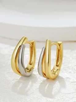 U-Shape Tunnel Hoop Earrings