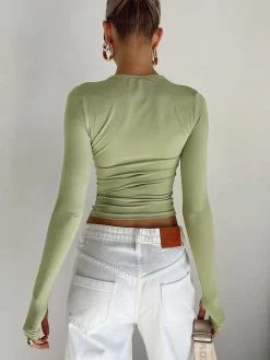 Utility Long Sleeve Crop Top
