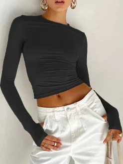 Utility Long Sleeve Crop Top