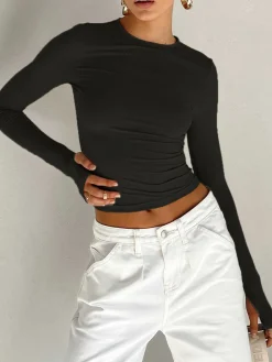 Utility Long Sleeve Crop Top