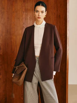 Utility V-Neck Blazer Without Belt