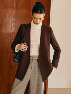 Utility V-Neck Blazer Without Belt
