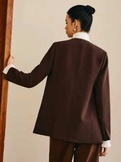 Utility V-Neck Blazer Without Belt