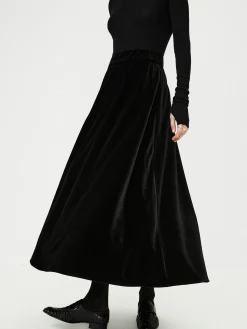 Velvet Flowy Skirt