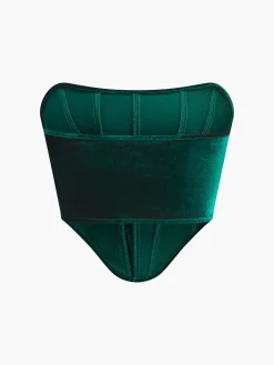 Velvet Piping Corset