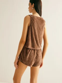 Velvet Three-Piece Shorts Set