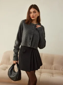 Versatile Button Short Cardigan