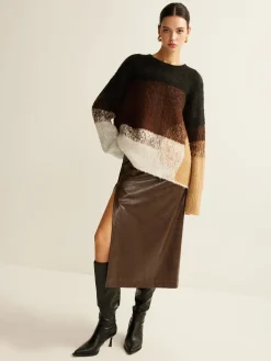 Versatile Color Block Loose Sweater