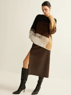 Versatile Color Block Loose Sweater