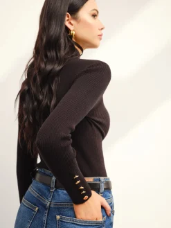 Versatile Mock Neck Skinny Sweater