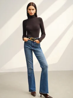 Versatile Mock Neck Skinny Sweater