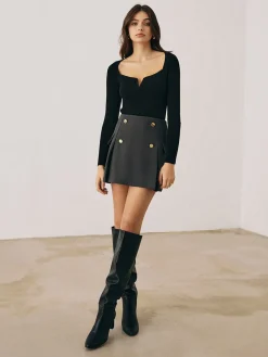Versatile Side Pleated Mini Skirt