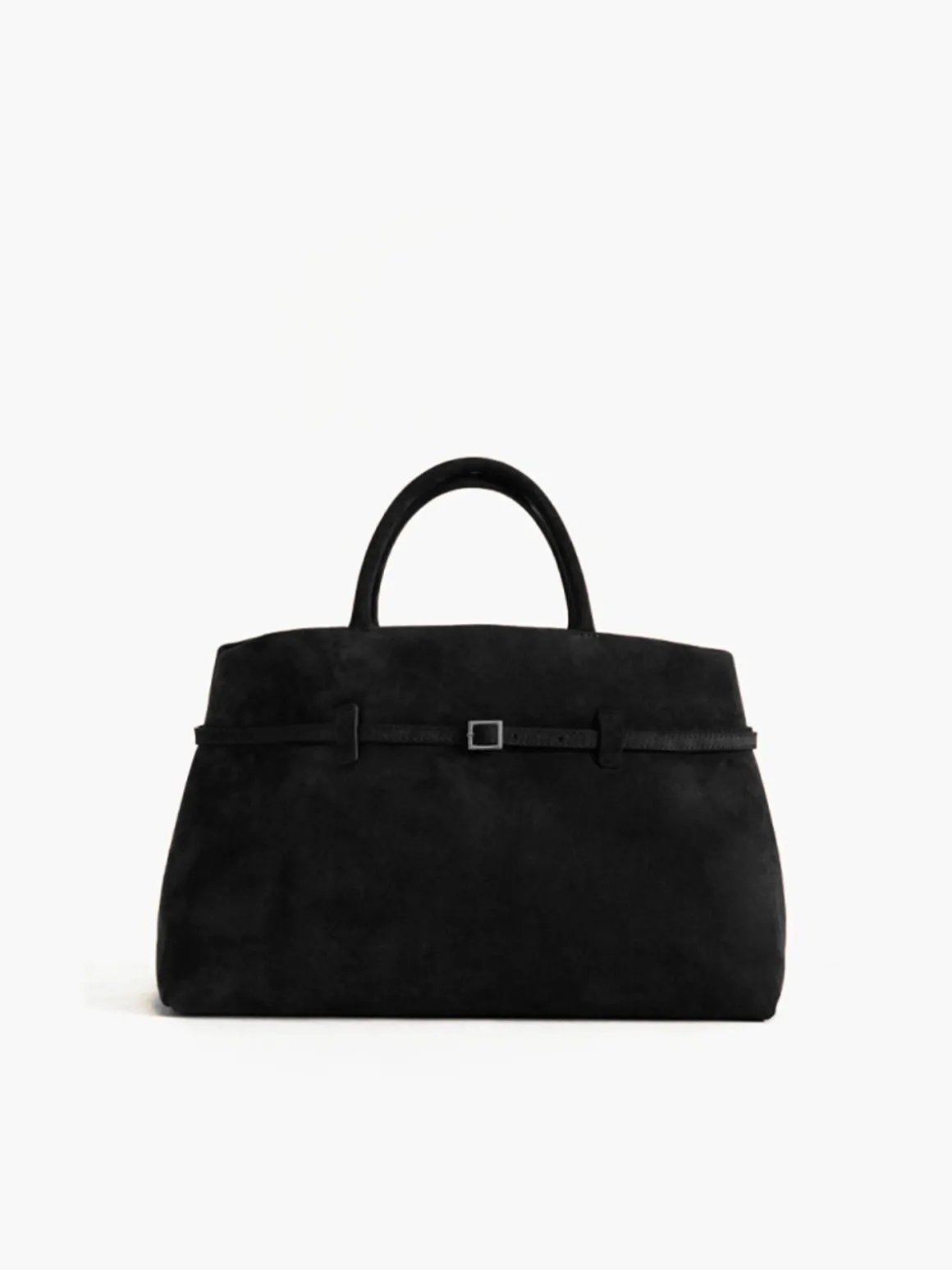 Vintage Buckle-Design Top-Handle Bag