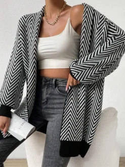 Vintage Chevron Knit Outerwear