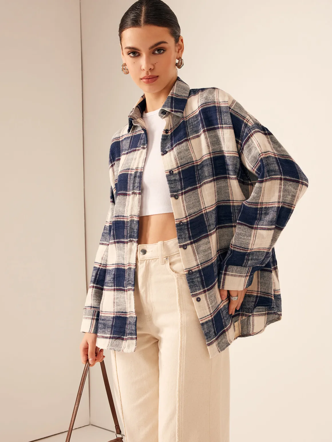 Vintage Cotton Plaid Polo Shirt