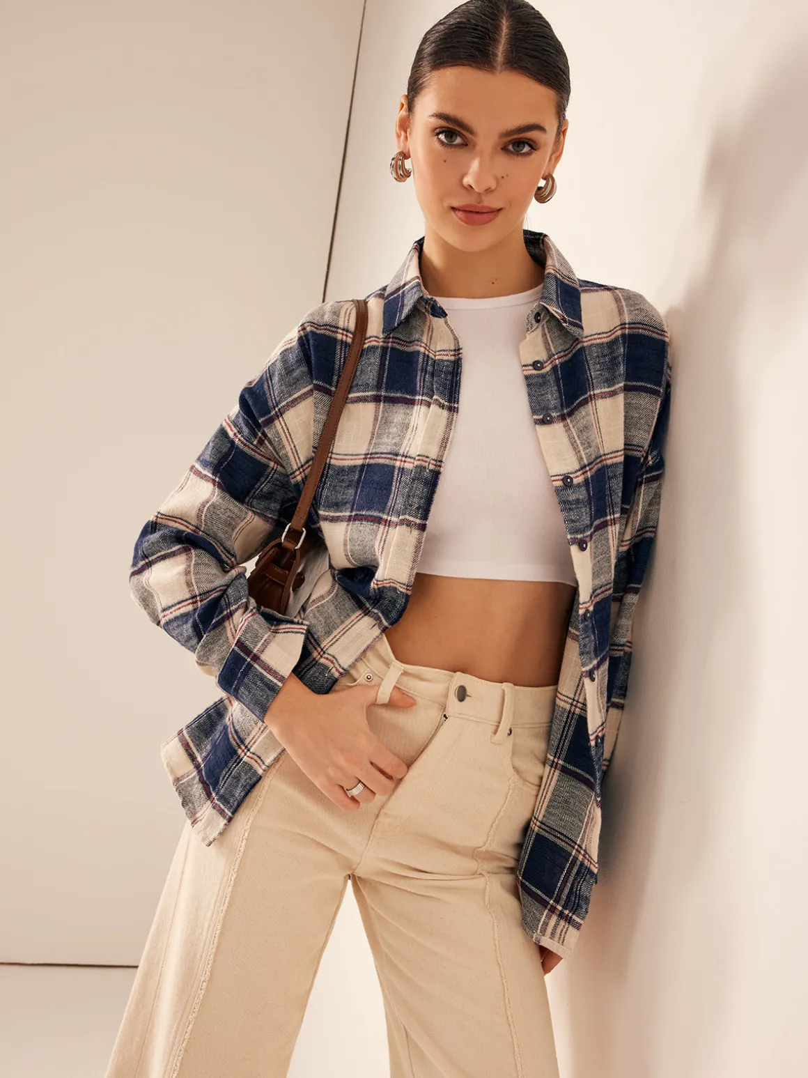 Vintage Cotton Plaid Polo Shirt