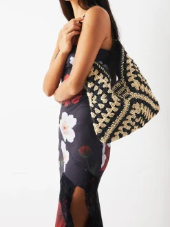 Vintage Crochet Macrame Shoulder Bag