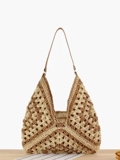 Vintage Crochet Macrame Shoulder Bag