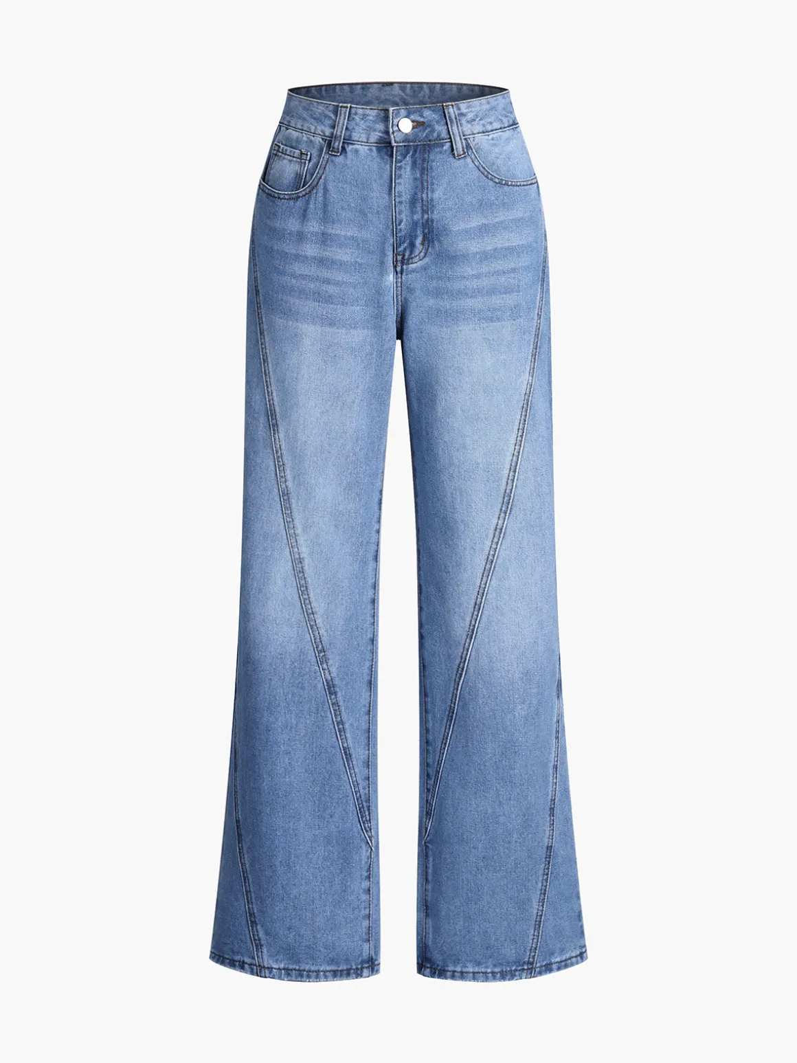 Vintage Denim Straight Leg Pants