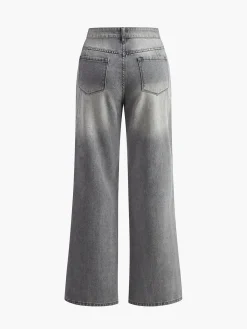 Vintage Denim Straight Leg Pants