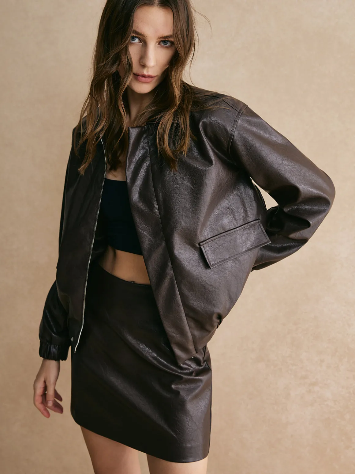 Vintage Faux Leather Jacket