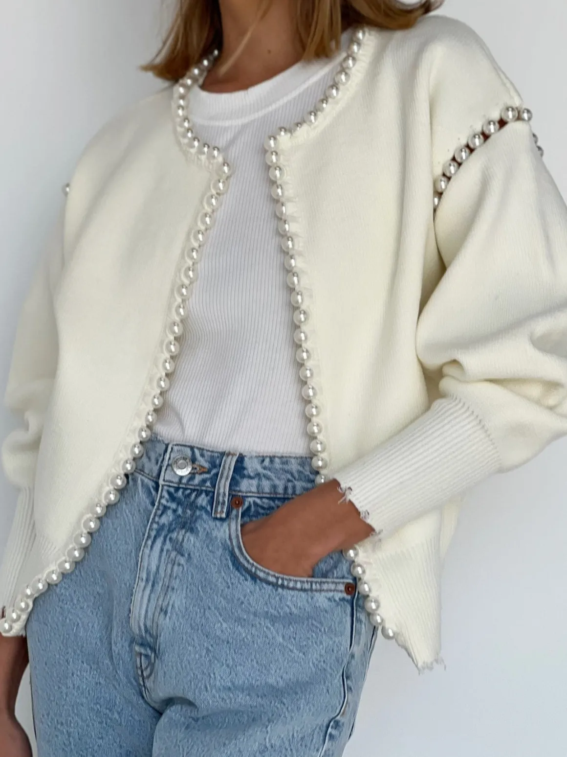 Vintage Pearl Edge Cardigan