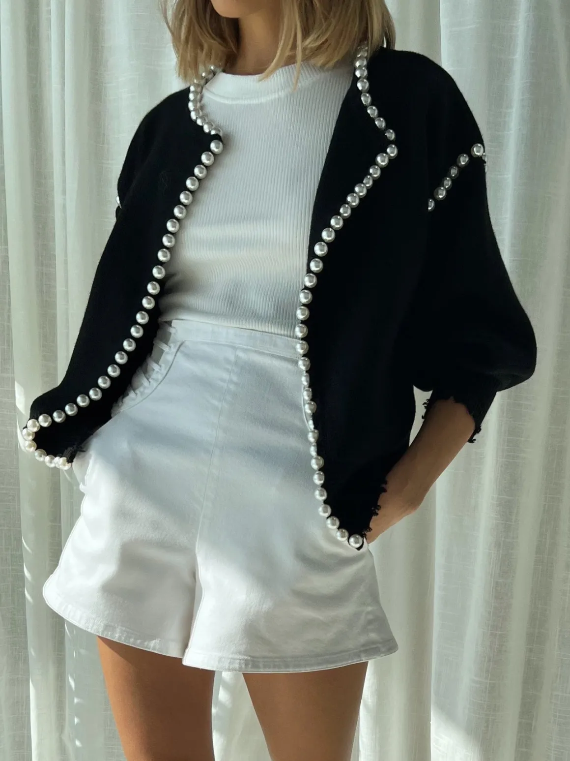 Vintage Pearl Edge Cardigan