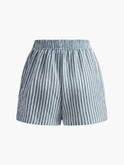 Vintage Pinstripe Button Shorts