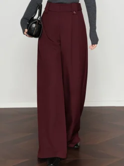 Vintage Pleated Wide-Leg Pants