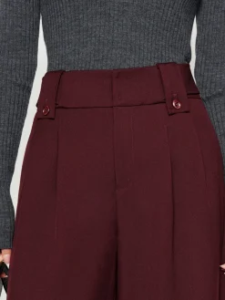 Vintage Pleated Wide-Leg Pants