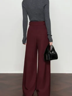 Vintage Pleated Wide-Leg Pants