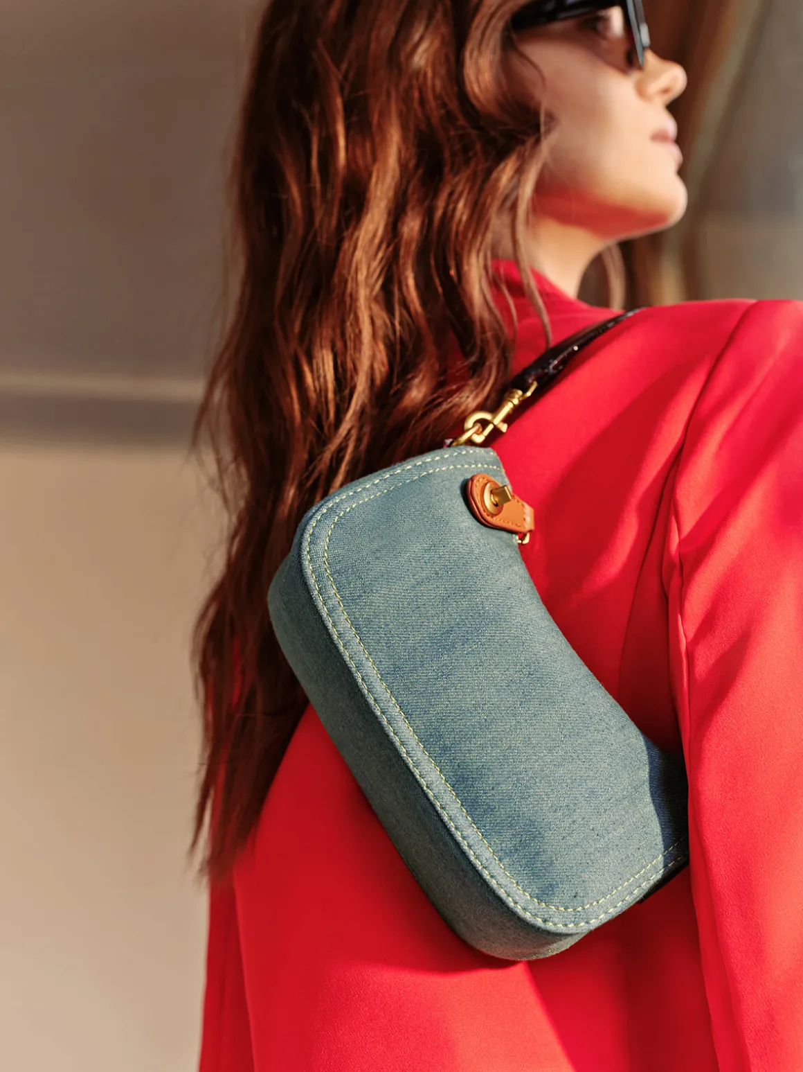 Vintage Small Zipper Armpit Bag