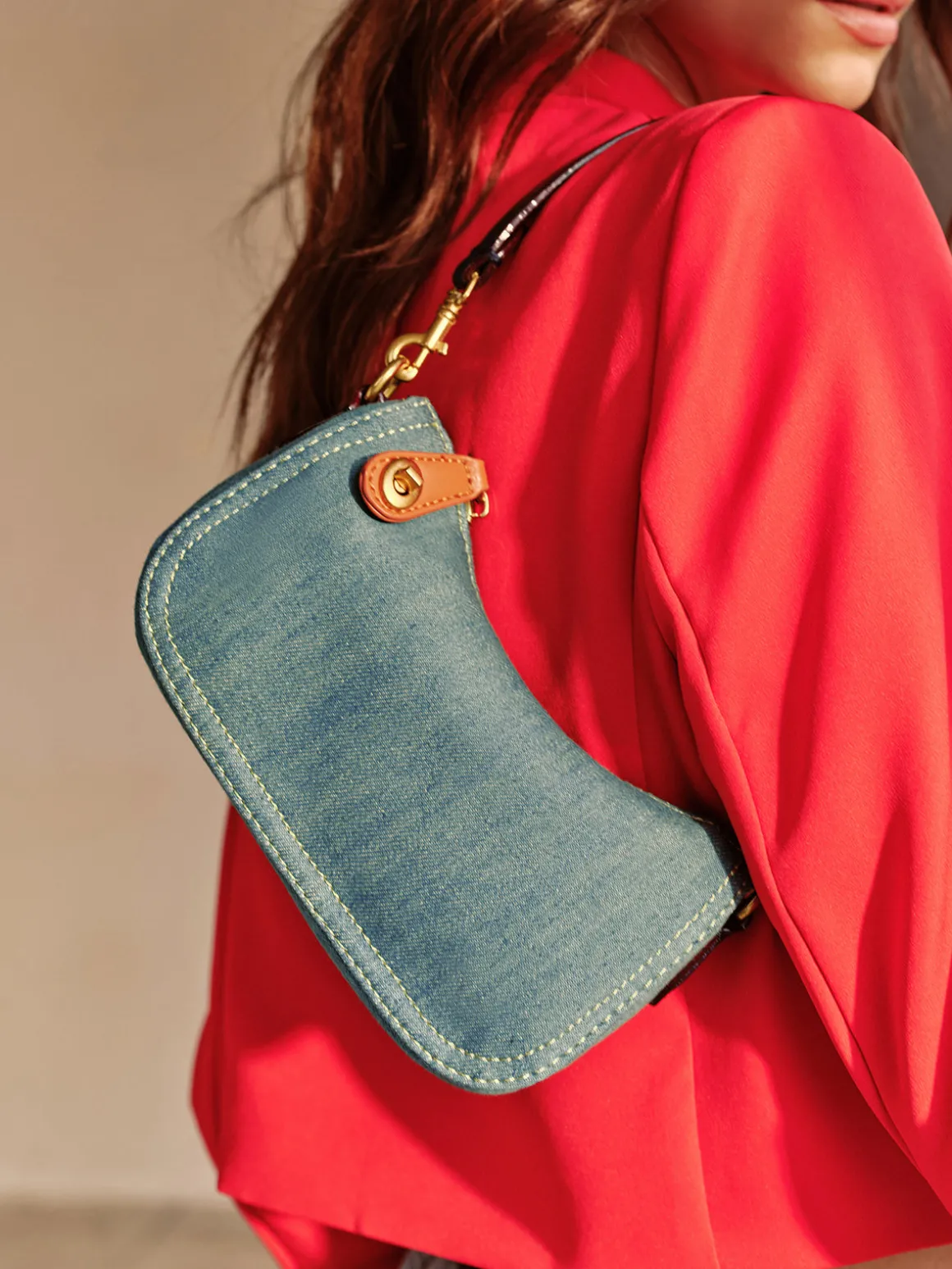 Vintage Small Zipper Armpit Bag