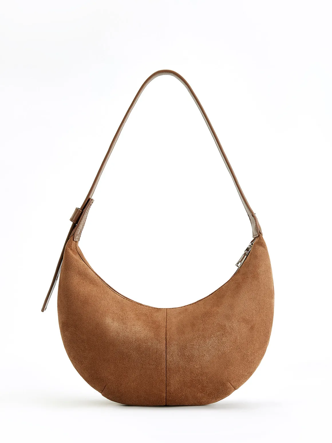 Vintage Soft-Buckle Crescent Bag