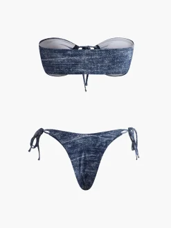 Vintage Strapless Bikini Set