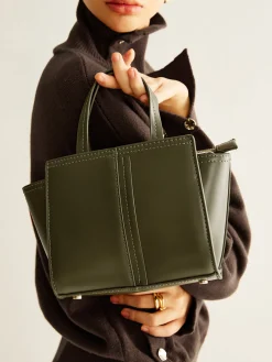Vintage Two Way Zipper Handbag