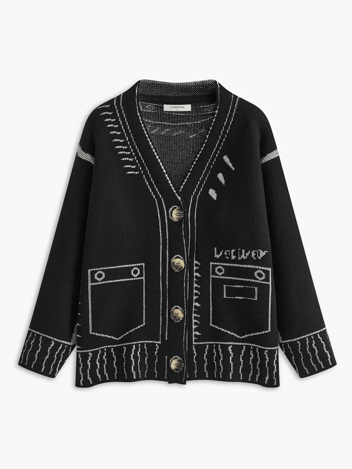 Vintage V-Neck Button Cardigan