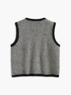 Vintage V-Neck Metal Button Sweater Vest