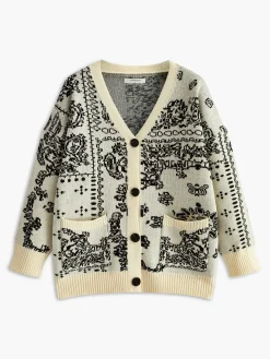 Vintage V-Neck Soft Knit Outerwear
