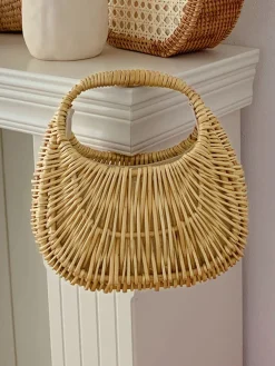Vintage Wicker Basket Bag