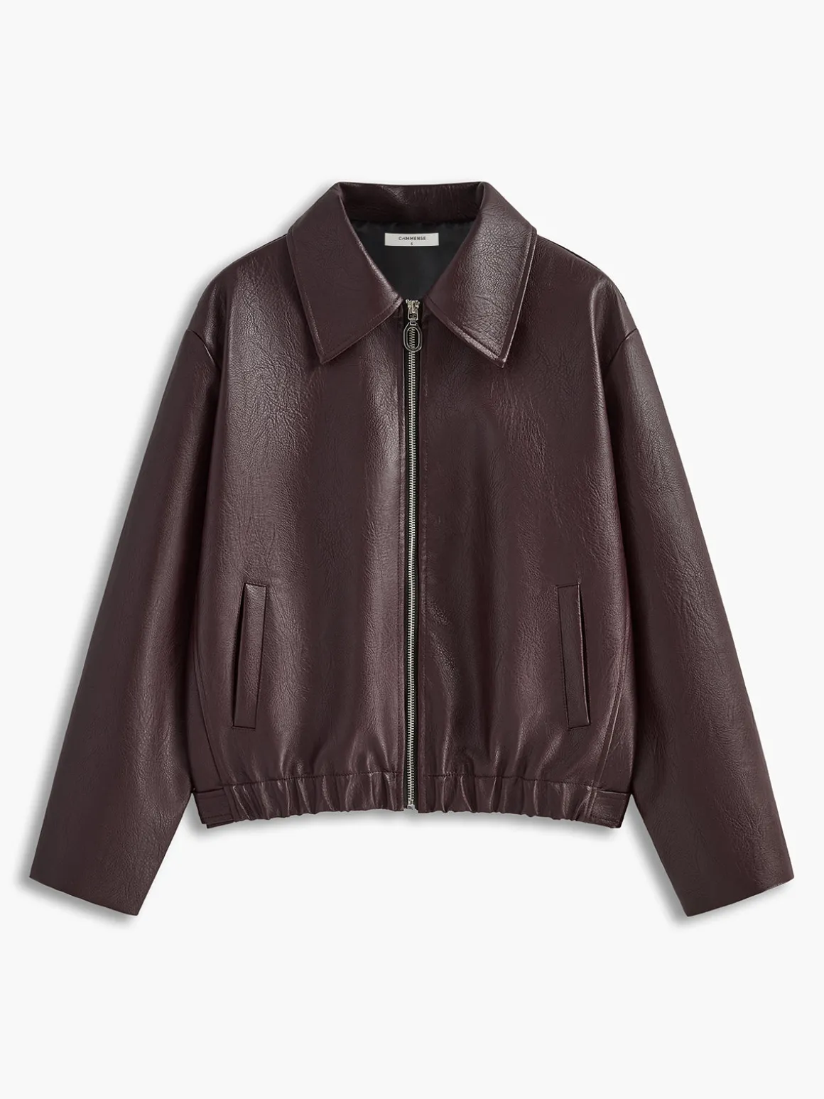 Vintage Zipper Faux Leather Jacket