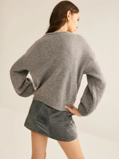 V-Neck Bow Knotted Cardigan