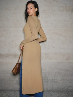 V-Neck Breasted Long Cardigan