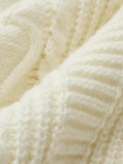 V-Neck Button Mechanism Cable Cardigan