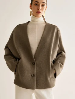 V-Neck Loose Warm Jacket